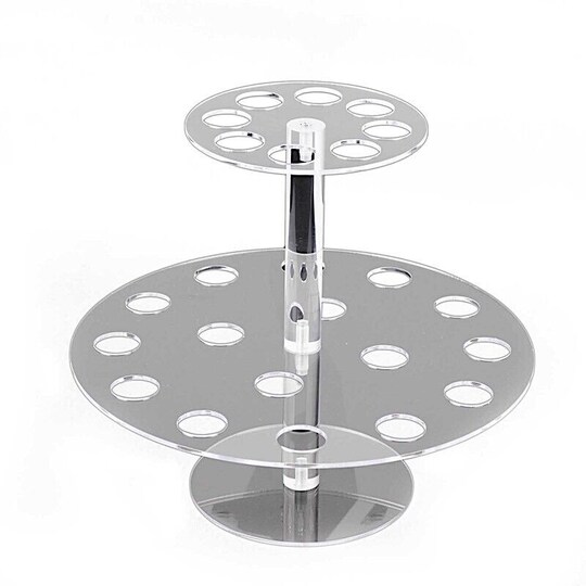 12 in Clear 2 Tier Acrylic Ice Cream Cone Holder Dessert DISPLAY STAND